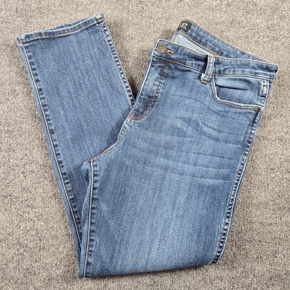 KUT from the Kloth Catherine Fab Ab Boyfriend Jeans Womens 16 Blue Denim